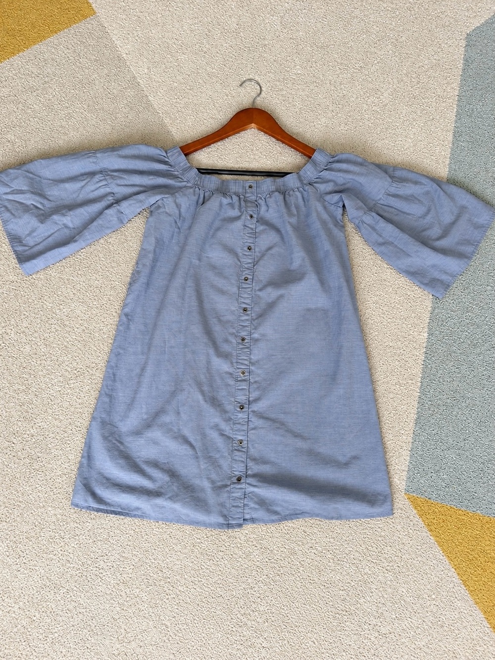Abercrombie & Fitch Off Shoulder Chambray Dress Size Small